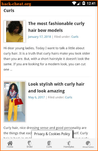 Hairstyle For Black Women screenshot