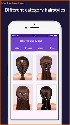 Hairstyles step by step easy,  screenshot