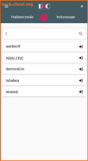 Haitiancreole - Indonesian Dictionary (Dic1) screenshot