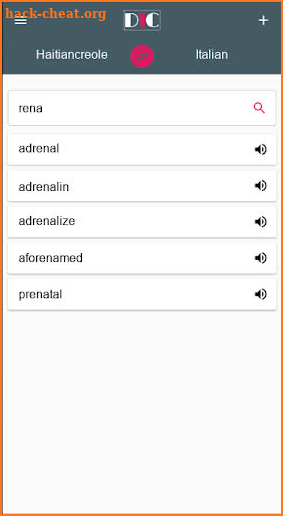 Haitiancreole - Italian Dictionary (Dic1) screenshot