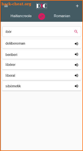 Haitiancreole - Romanian Dictionary (Dic1) screenshot