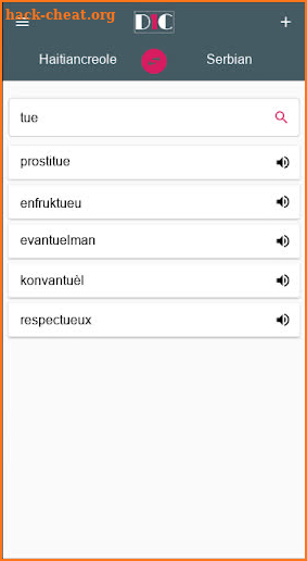 Haitiancreole - Serbian Dictionary (Dic1) screenshot