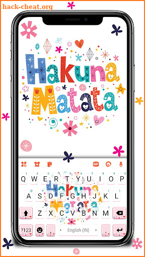 Hakuna Matata Doodle Keyboard Background screenshot