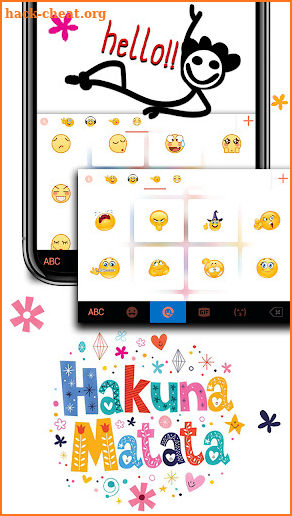 Hakuna Matata Doodle Keyboard Background screenshot