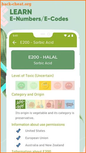 Halal Food Search : Halal Additives ( E-numbers ) screenshot