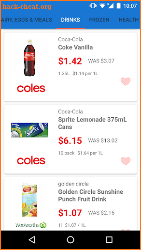 Half Price: Coles & Woolworths screenshot