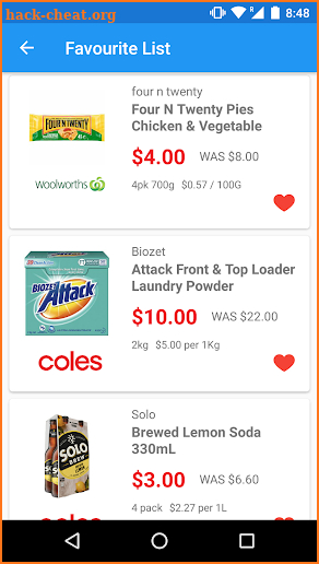 Half Price: Coles & Woolworths screenshot