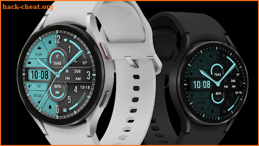 Half Screen Blue ZKin Watch screenshot