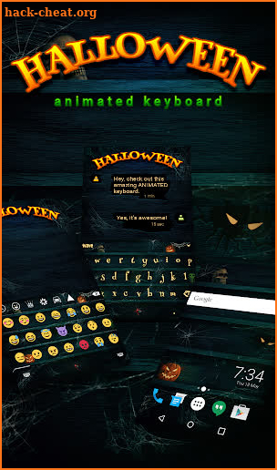 Halloween Animated Keyboard + Live Wallpaper screenshot