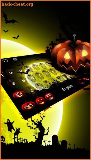 Halloween Bat Pumpkin Keyboard screenshot