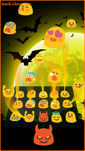 Halloween Bat Pumpkin Keyboard screenshot