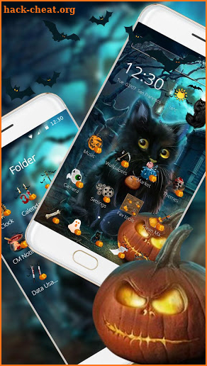 Halloween Black Kitty Theme screenshot