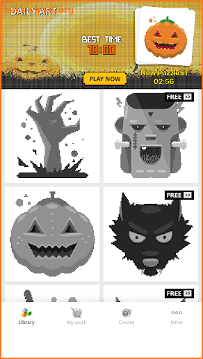 Halloween Coloring by Number screenshot