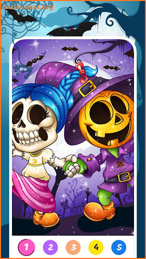 Halloween Coloring Games- Paint by Numbers Offline screenshot