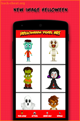Halloween Costume Pixel Color By Number screenshot
