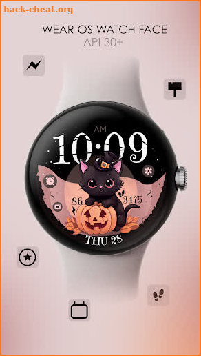 Halloween Cute Cat watch face screenshot