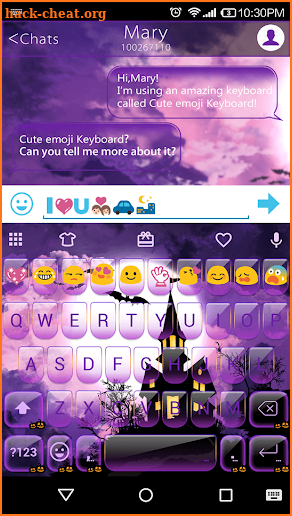 Halloween Emoji Keyboard Theme screenshot
