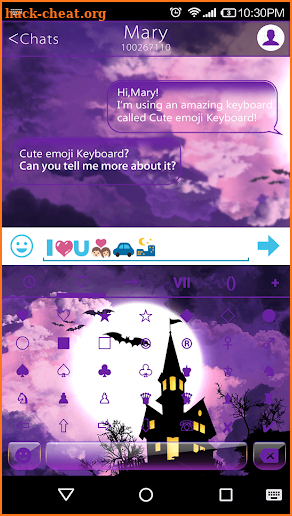 Halloween Emoji Keyboard Theme screenshot