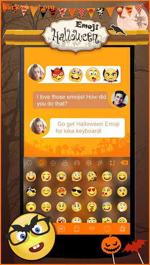 Halloween Emoji Kika Keyboard screenshot
