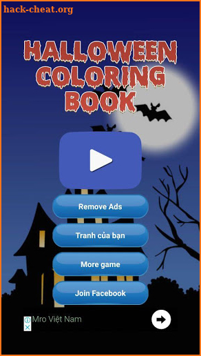 Halloween games free coloring screenshot