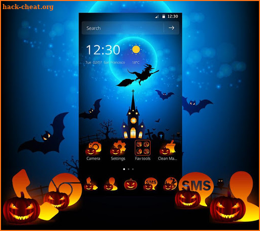 Halloween Ghost Night Pumpkin Theme screenshot