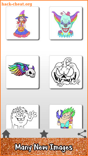 Halloween Glitter Color by Number Coloring Book screenshot