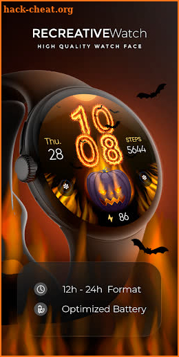 Halloween In Fire - Wear OS screenshot