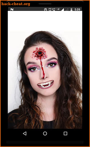 Halloween makeup editor screenshot
