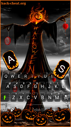 Halloween Monster Keyboard Background screenshot