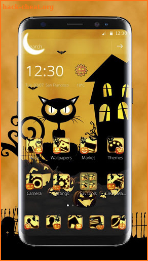 Halloween Night Cat Theme screenshot