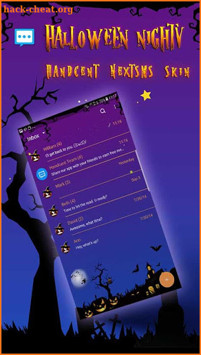 Halloween Night skin for Next SMS screenshot