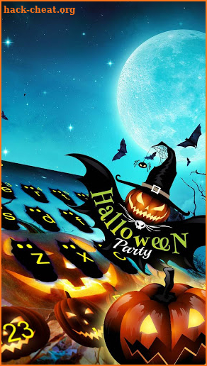 Halloween Pumpkin Skull Bat Keyboard screenshot