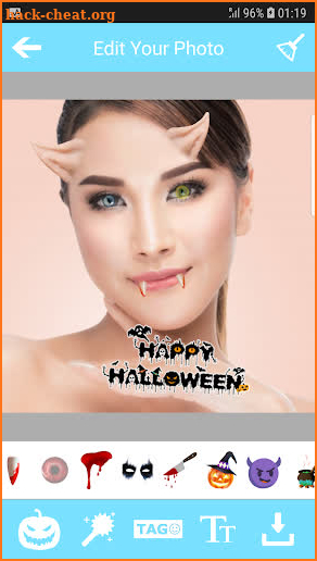 halloween stickers face photo editor 2018 screenshot