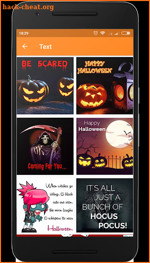 Halloween stickers for chat screenshot