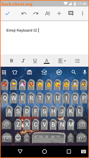 Halloween Tombstone Emoji Gif Keyboard wallpaper screenshot