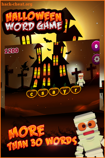 Halloween word game screenshot