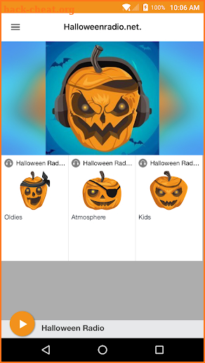 Halloweenradio.net. screenshot
