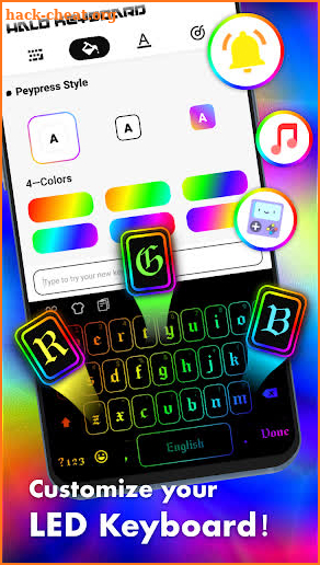 Halo Keyboard - Fonts, Emojis screenshot
