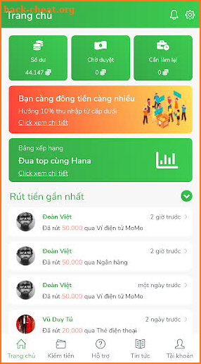 Hana - Kiếm Tiền Online screenshot
