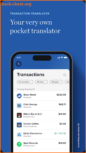 Hancock Whitney Bank screenshot
