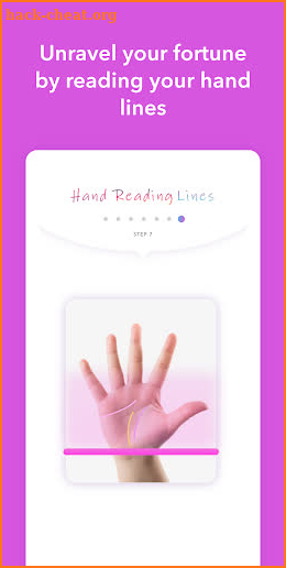 Hand reading lines screenshot