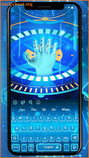 Hand Scan Security Keyboard Theme screenshot
