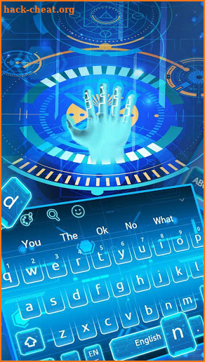 Hand Scan Security Keyboard Theme screenshot