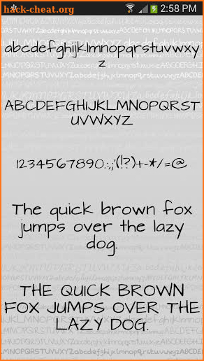 Hand3 fonts for FlipFont® free screenshot
