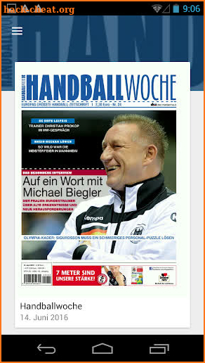 Handballwoche ePaper screenshot
