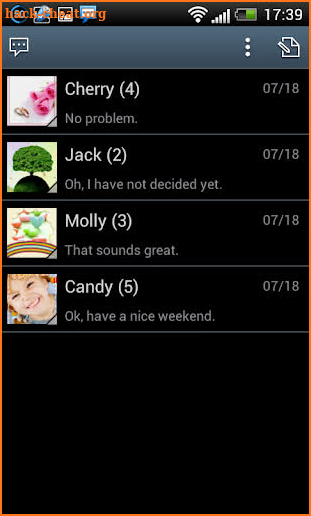 Handcent 6 Skin(Samsung style) screenshot