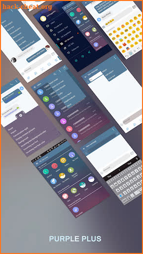 Handcent Next SMS Skin Purple screenshot
