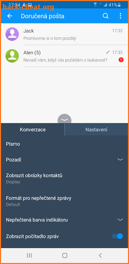 Handcent SMS Czech Language Pa screenshot