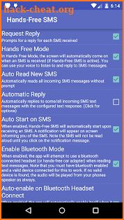 Hands-Free SMS screenshot