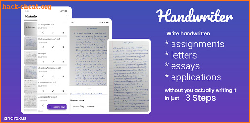 Handwriter - Text to Assignments, Essays, Letters screenshot
